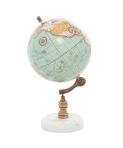 Grayson Lane 11-in x 6-in Contemporary Globe Aquamarine Marble and Wood -GRAYSON LANE shop 330859038 AlternateImage5 l