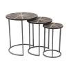 Grayson Lane 3-Piece Brown Metal Accent Table Set