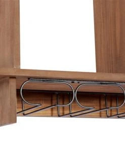 Grayson Lane 9-Bottle Brown Asian Hardwood Wall-Mounted Wine Rack -GRAYSON LANE shop 330859045 AlternateImage3 l