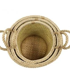 Grayson Lane Coastal Storage Basket White Sea Grass - Set of 3 -GRAYSON LANE shop 330859054 AlternateImage5 l