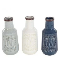 Grayson Lane Farmhouse Porcelain Vases - Set of 3