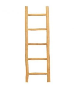 Grayson Lane Natural Brown Teak Wood Ladder