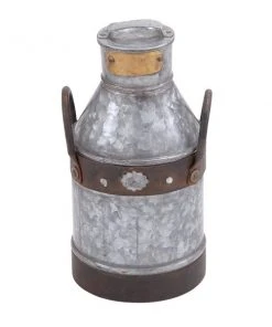 Grayson Lane Grey Iron Decorative Can