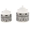 Grayson Lane Black Ceramic Decorative Jars - Set of 2