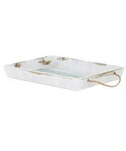 Grayson Lane White Wood Trays - Set of 2 -GRAYSON LANE shop 330859609 AlternateImage4 l