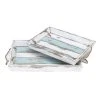 Grayson Lane White Wood Trays - Set of 2