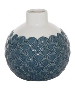 Grayson Lane Coastal Blue Ceramic Vase