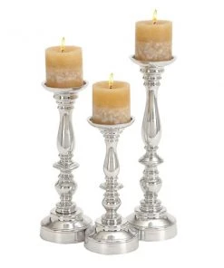 Grayson Lane Metal Pillar Candle Holder - Set of 3