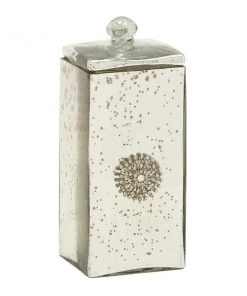 Grayson Lane Silver Glass Decorative Jar
