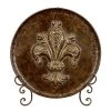 Grayson Lane Brown Iron Decorative Plate Stand