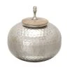 Grayson Lane Silver Iron Decorative Jar
