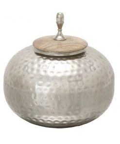 Grayson Lane Silver Iron Decorative Jar