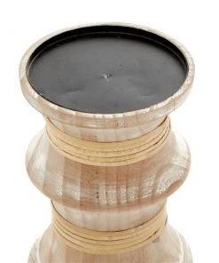 Grayson Lane Set of 3 Natural Wooden Pillar Candle Holder -GRAYSON LANE shop 330859641 AlternateImage3 l