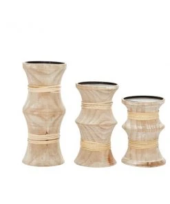 Grayson Lane Set of 3 Natural Wooden Pillar Candle Holder -GRAYSON LANE shop 330859641 AlternateImage5 l