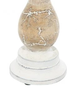 Grayson Lane Beige Wooden Pillar Candle Holder - Set of 3 -GRAYSON LANE shop 330859666 AlternateImage4 l