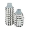 Grayson Lane White Ceramic Vases - Set of 2