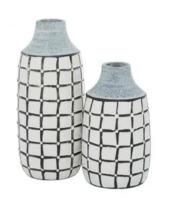 Grayson Lane White Ceramic Vases - Set of 2