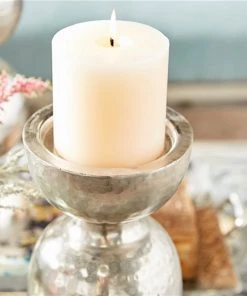Grayson Lane Silver Iron Pillar Candle Holder 7 Grayson Lane Silver Iron Pillar Candle Holder -GRAYSON LANE shop 330859726 AlternateImage2 l