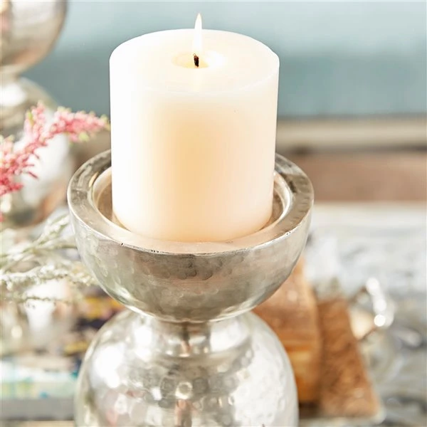 Grayson Lane Silver Iron Pillar Candle Holder 3 Grayson Lane Silver Iron Pillar Candle Holder - Image 3