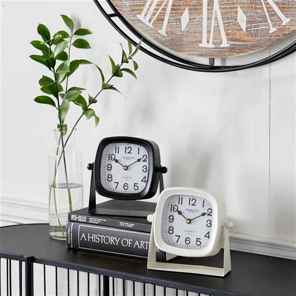 Grayson Lane Analog Square Tabletop Standard Clock - Set of 2 2 Grayson Lane Analog Square Tabletop Standard Clock - Set of 2 - Image 2