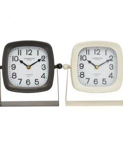 Grayson Lane Analog Square Tabletop Standard Clock - Set of 2