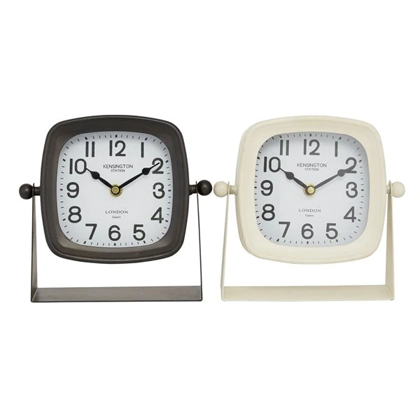 Grayson Lane Analog Square Tabletop Standard Clock - Set of 2 1 Grayson Lane Analog Square Tabletop Standard Clock - Set of 2