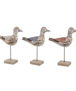 Grayson Lane Brown Wood Bird Sculptures - Set of 3