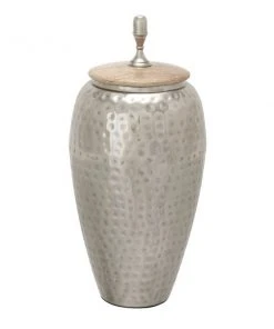 Grayson Lane Contemporary Silver Decorative Jar