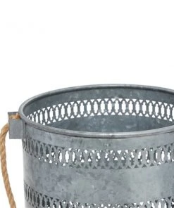 Grayson Lane Grey Metal Lantern Candle Holder - Set of 2 -GRAYSON LANE shop 330859759 AlternateImage4 l