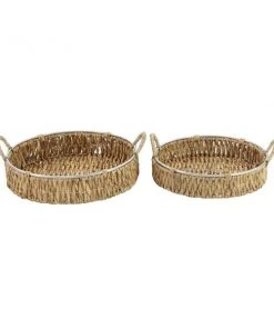 Grayson Lane Coastal Brown Sea Grass Trays - Set of 2 -GRAYSON LANE shop 330859760 AlternateImage4 l