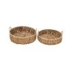 Grayson Lane Coastal Brown Sea Grass Trays - Set of 2