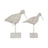 Grayson Lane White Polystone Bird Sculptures - Set of 2