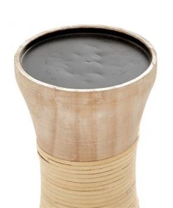 Grayson Lane Brown Wooden Pillar Candle Holder - Set of 3 -GRAYSON LANE shop 330859779 AlternateImage3 l