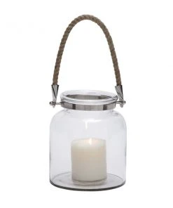 Grayson Lane 1-Candle Glass Lantern Candle Holder