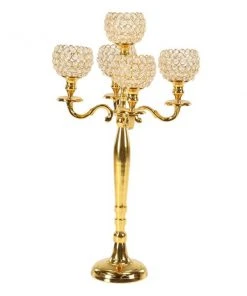 Grayson Lane 5-Candle Aluminum Candelabra Candle Holder