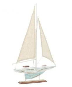 Grayson Lane Brown Wood Sailboat Sculpture