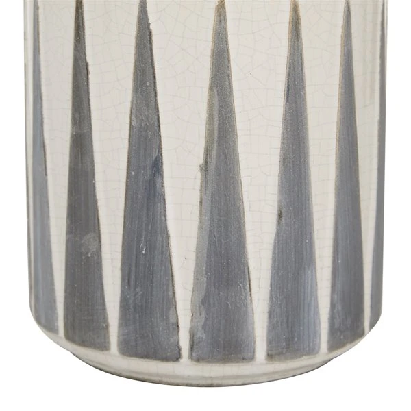 Grayson Lane Traditional Grey Ceramic Vase 3 Grayson Lane Traditional Grey Ceramic Vase - Image 3