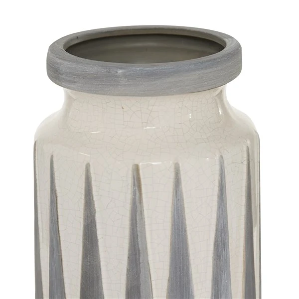 Grayson Lane Traditional Grey Ceramic Vase 4 Grayson Lane Traditional Grey Ceramic Vase - Image 4