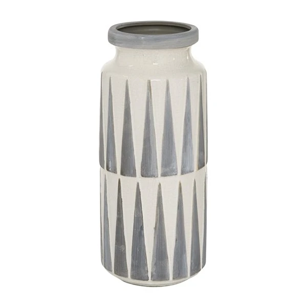 Grayson Lane Traditional Grey Ceramic Vase 5 Grayson Lane Traditional Grey Ceramic Vase - Image 5