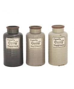 Grayson Lane Stoneware Vases - Set of 3