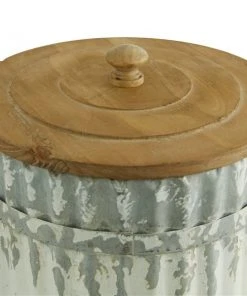Grayson Lane White Metal Decorative Jars - Set of 3 -GRAYSON LANE shop 330859811 AlternateImage2 l