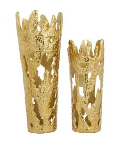 Grayson Lane Gold Aluminum Vases - Set of 2 -GRAYSON LANE shop 330859821 AlternateImage4 l