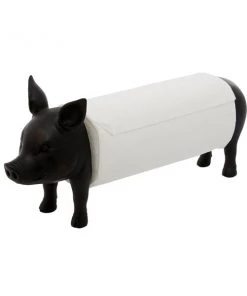 Grayson Lane Freestanding Black Marble Paper Towel Holder