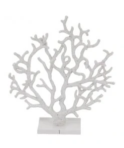 Grayson Lane White Polystone Coral Sculpture