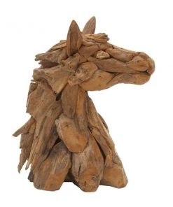 Grayson Lane Brown Teak Wood Horse Sculpture -GRAYSON LANE shop 330859849 AlternateImage4 l