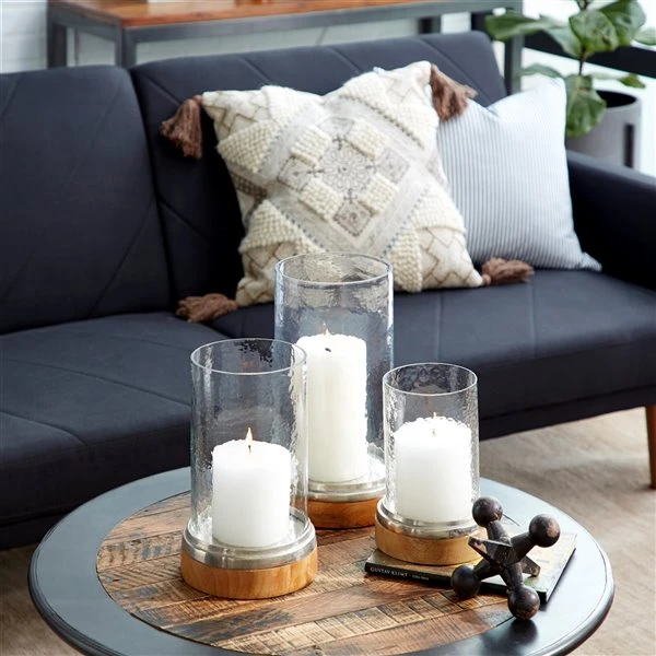 330859856_AlternateImage1_l.jpg Grayson Lane 1-Candle Glass Hurricane Candle Holder - Set of 3 -GRAYSON LANE shop 330859856 AlternateImage1 l