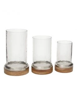 Grayson Lane 1-Candle Glass Hurricane Candle Holder - Set of 3 4 Grayson Lane 1-Candle Glass Hurricane Candle Holder - Set of 3 -GRAYSON LANE shop 330859856 AlternateImage5 l