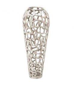 Grayson Lane Contemporary Silver Aluminum Vase