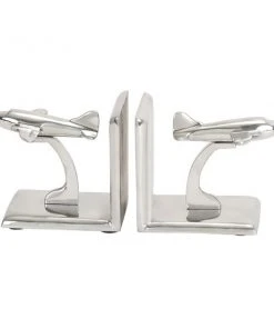 Grayson Lane Aluminum Plane Bookends - Set of 2
