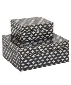 Grayson Lane Black Mother of Pearl Boxes - Set of 2 -GRAYSON LANE shop 330859881 AlternateImage4 l